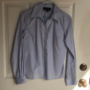 Evan-Picone petite Button down blouse- light blue